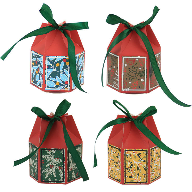 Wholesale Design Luxury Christmas Decoration Candy Chocolate Box Custom Folding Christmas Gift Packaging Paper Boxes