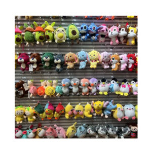 High Quality Cute Cartoon Mini Plush Keychains Plush Toy Crane Machine Stuffed Animal Toy Customized Plush Toys Key Chains