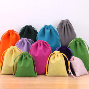 2.8"x3.5"/7cmx9cm Velvet Drawstring Bags Wedding Gift Bags Velvet Cloth Jewelry Pouches