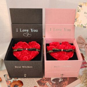 Square Preserved Rose Flower Gift Packaging Box at Competitive Price for Girlfriend