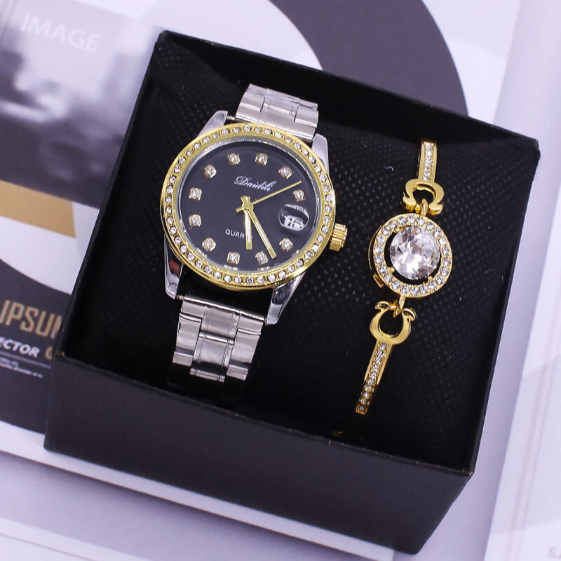 Fashion Couple Watches for Men Women Golden Stainless Steel Luxury Wristwatch Trendy Lover's Watches HOT - Image 4