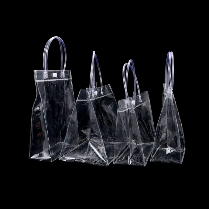 Custom Gift Bag Tote Bag Plastic Hand Shopping Bag Transparent Packaging Clear PVC Gravure Printing Moisture Proof - Image 3
