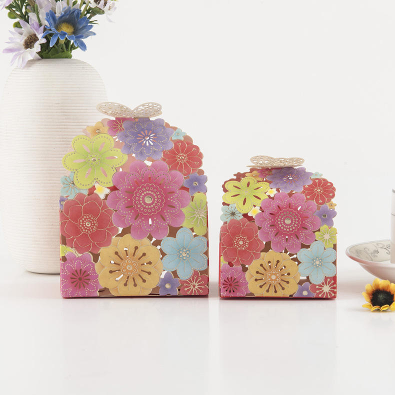 Multi Color European Style Candy Box for Wedding Party Candy Chocolate Food Packing Kraft Paper Gift Box