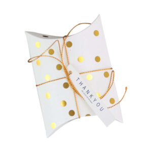 Custom Pillow Shape Marbling Wedding Favors Gift Packaging Candy Paper Box with Ribbon