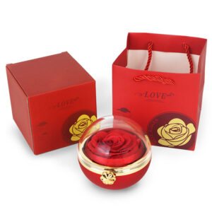 Saint Valentin 2025 Rotating 360 Round Jewelry Box Storage Box for Women