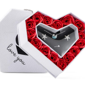 Mother's Day Portable Luxury Soap Rose Jewelry Box Heart Rose Jewelry Box