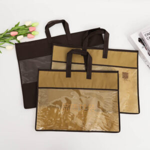 Wholesale Custom Reusable Non Woven Fabric Popular Pvc Vinyl Storage Bag with Handle