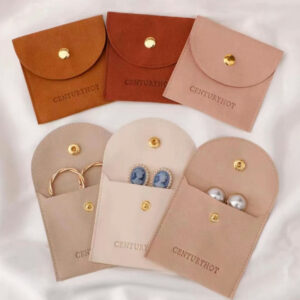 Wholesale Microfiber Jewelry Pouches Earrings Velvet Pouch for Jewelry Custom Printed Jewelry Box Packaging Bag
