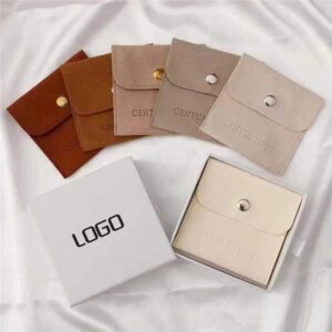 Wholesale Microfiber Jewelry Pouches Earrings Velvet Pouch for Jewelry Custom Printed Jewelry Box Packaging Bag