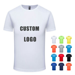 Custom Cheap Promotional Advertisement logo Custom Quick Dry Marathon Polyester Short Sleeve Campaign Sport T-shirt