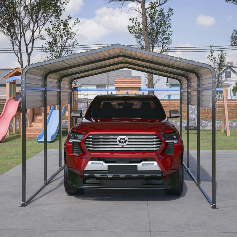 10×15 Metal Carport Garage Outdoor Galvanized Car Shelter for Car, Boats and Truck - Image 9